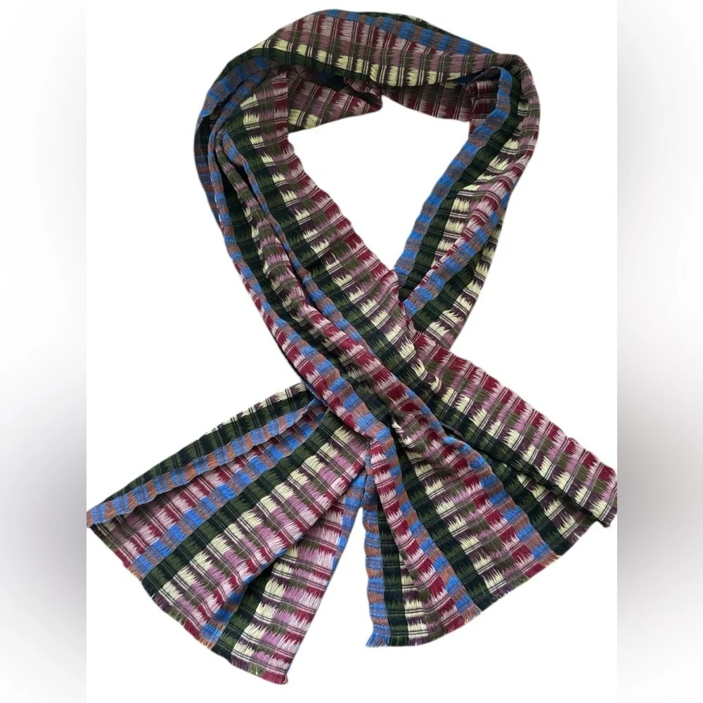 Boho Ethnic Woven Scarf Multicolor Festival Wrap Artisan Style